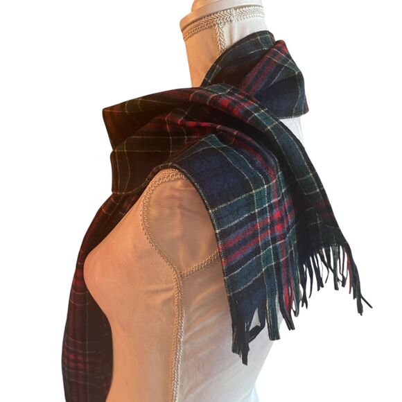 VTG Pendleton 100% Wool Tartan Plaid Scarf Heritage Classic Preppy Holiday - Picture 8 of 13